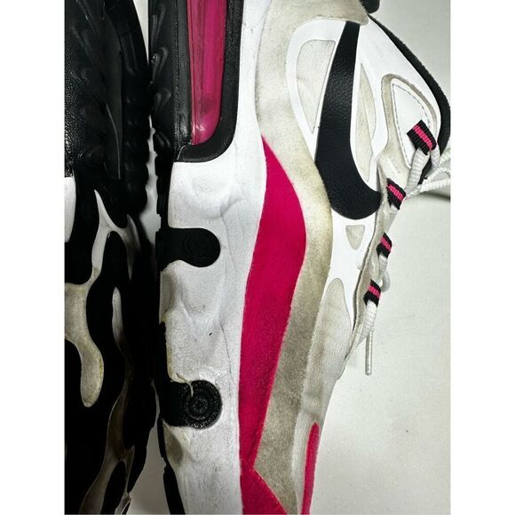 Nike Womens Air Max 270 React Hyper Pink 2020 Lace Up Size 9.5 CJ0619-101 *Notes - Picture 11 of 16